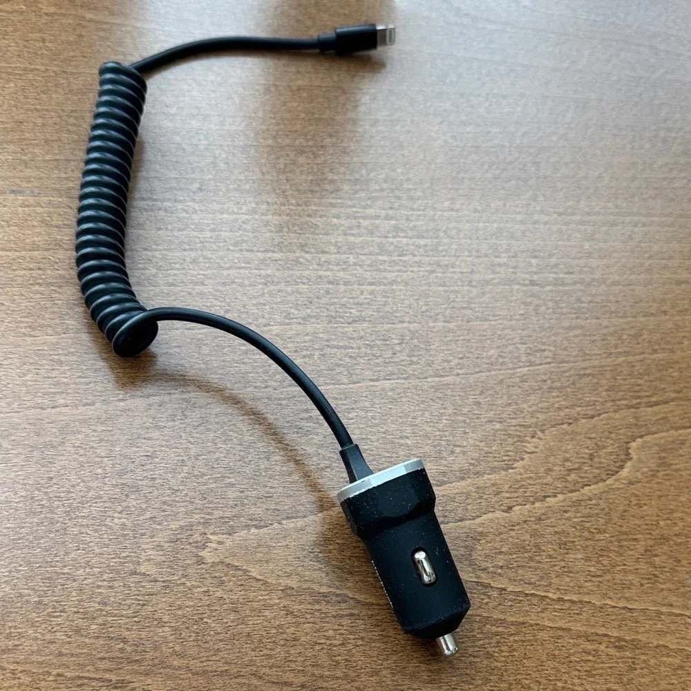 (3) iPhone Car/Charger Cables/Earbuds in Black